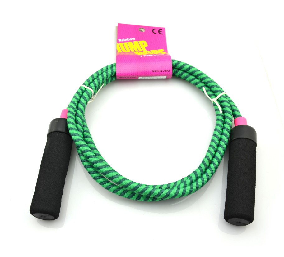cuerda de saltar (cuerda de algodón verde)